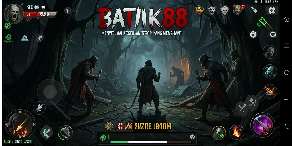 Gameplay mencekam dalam suasana gelap dan misterius.