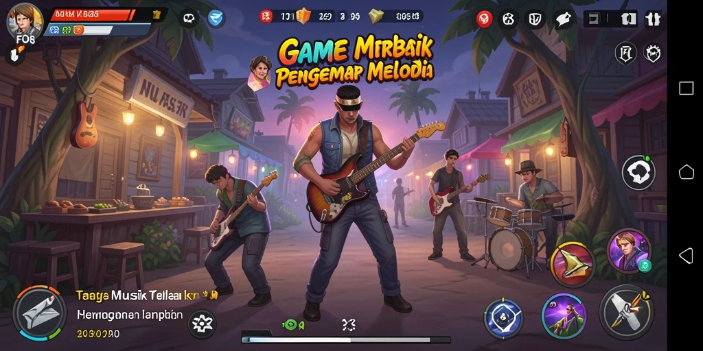 Tampilan gameplay FO8 dengan interaksi musik yang menarik.