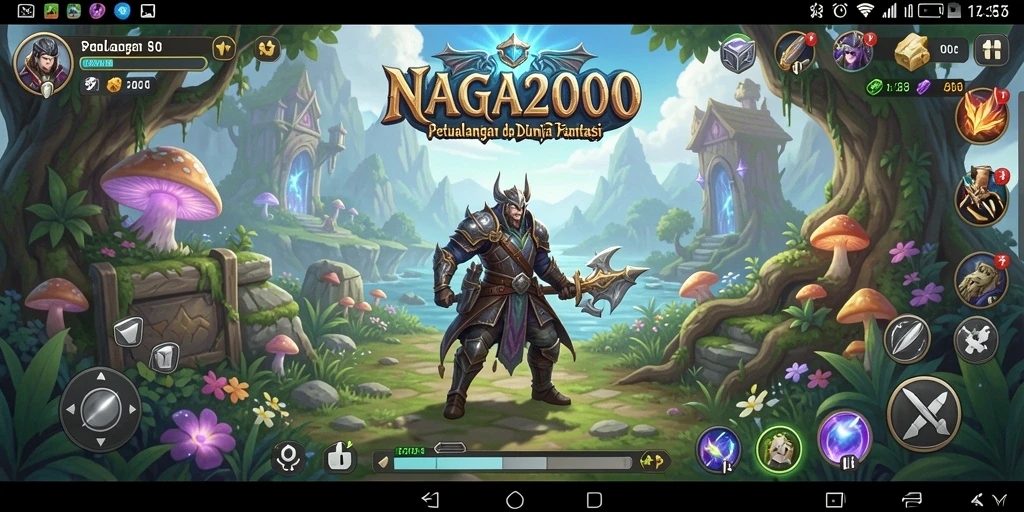 Screenshot gameplay NAGA2000 menunjukkan aksi seru dalam pertempuran RPG.