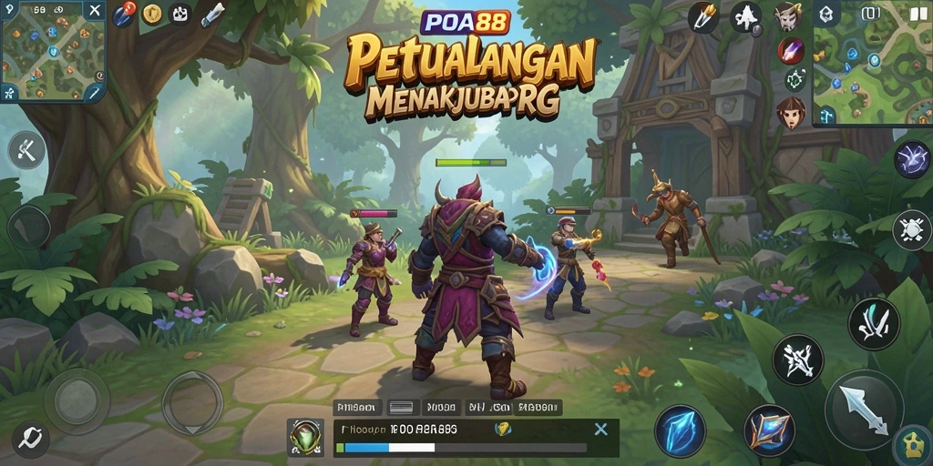 Tangkapan layar menampilkan karakter dalam pertempuran seru di POA88.