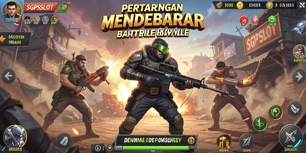 Tangkapan layar gameplay <strong>SGPSLOT</strong> yang memperlihatkan aksi seru dalam Battle Royale.