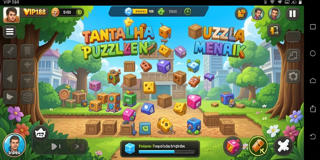 Tampilan gameplay menarik dari VIP188 dengan berbagai puzzle menantang.